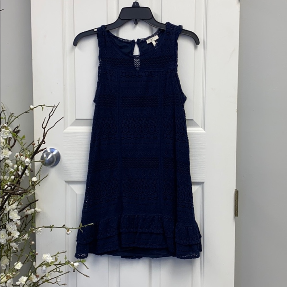Navy lace dress